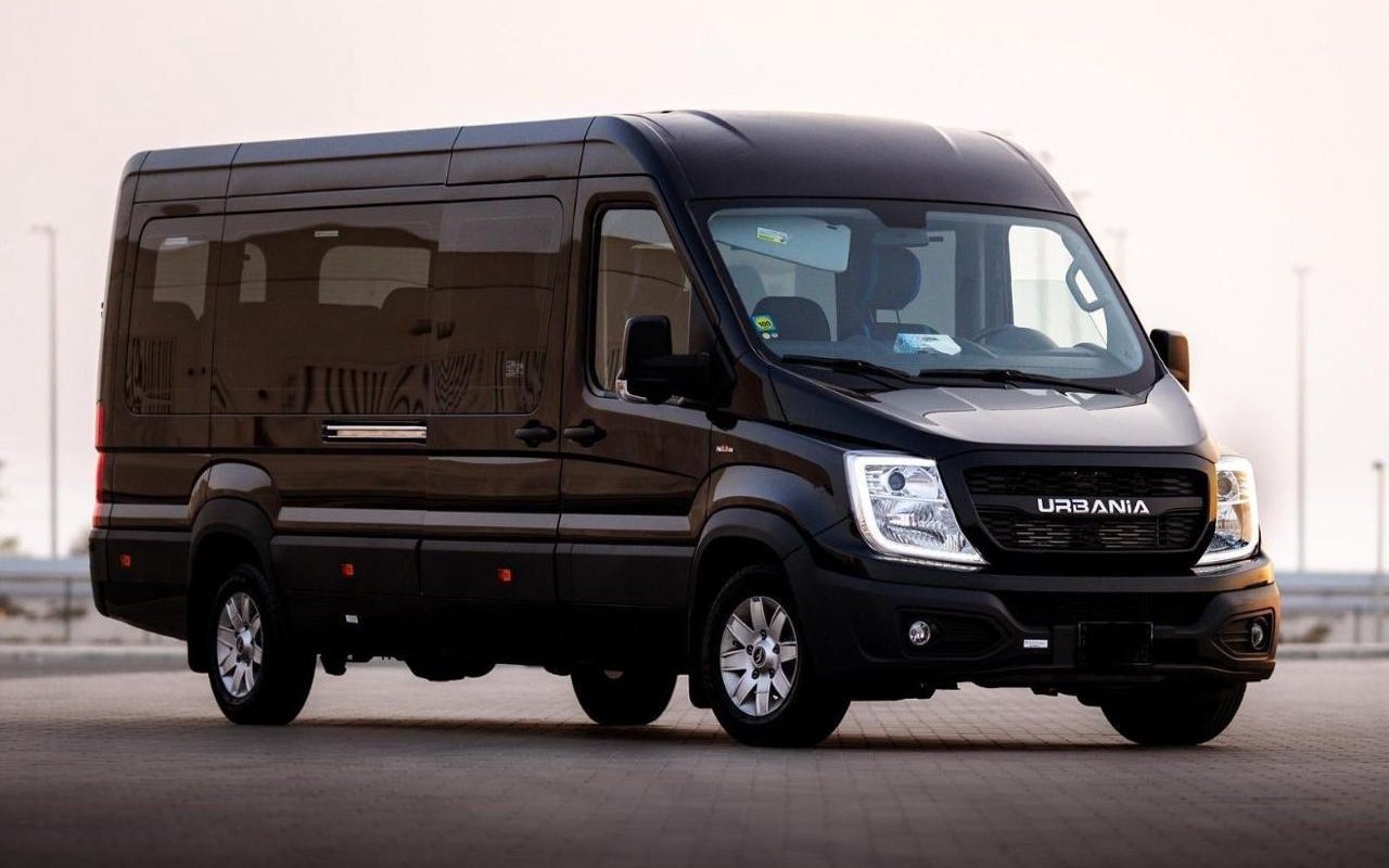 Dunescape's black Force Urbania passenger van