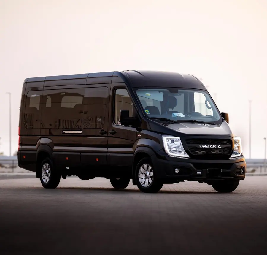A black Force Urbania van from the Dunescape fleet